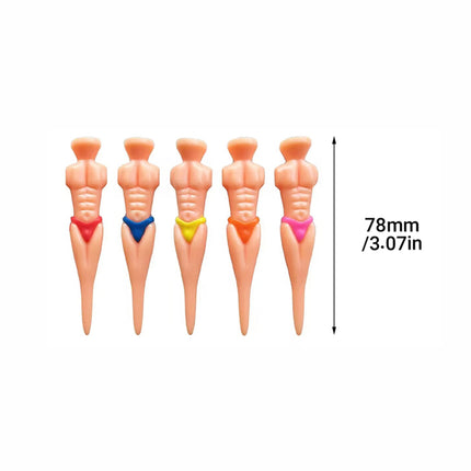 Novelty Muscle Figure Golf Tees 25PCS Plastic Durable Ball Holders for Casual Play
