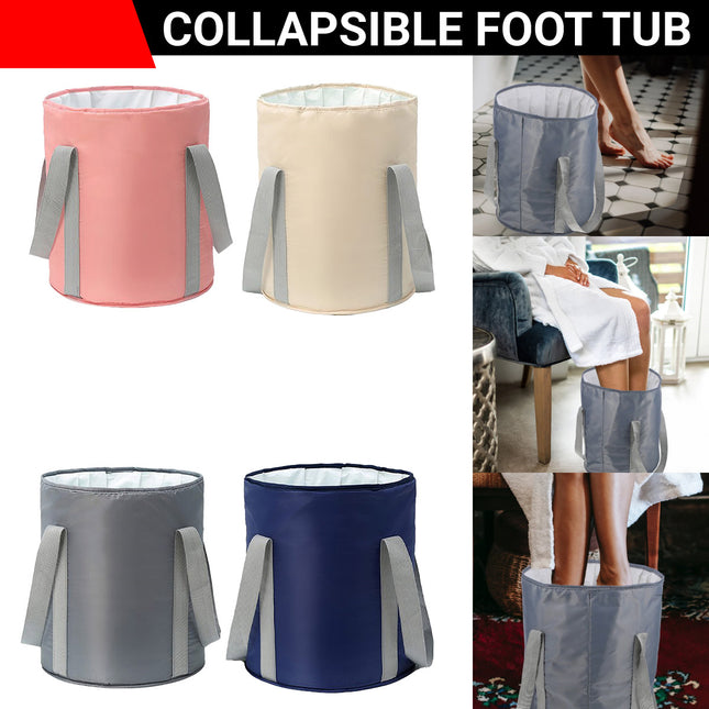 Foldable Foot Soaking Bucket Portable Heat Preserving Basin Travel Foot Bath Tub