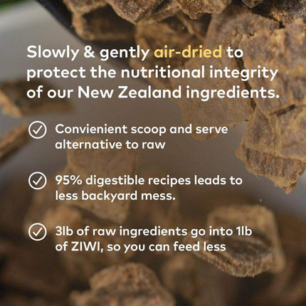 ZIWI Peak Air Dried Cat Food Lamb 400g or 1Kg Dry Cat Food
