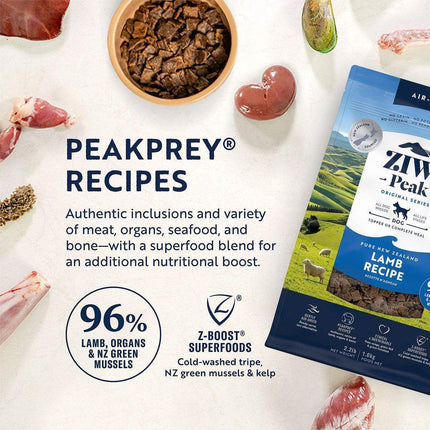 ZIWI Peak Air Dry Dog Food Lamb 1kg or 4kg