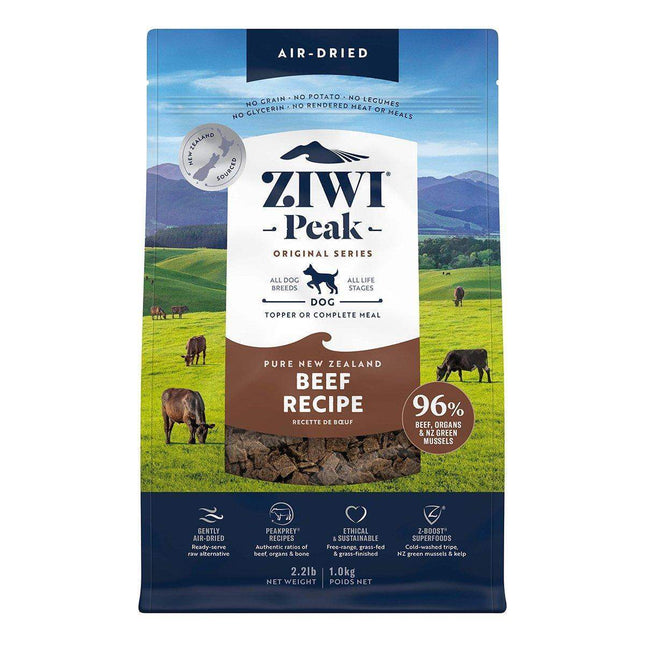 ZIWI Peak Air Dried Beef Dog Food  Best Dry Dog Food for Dogs  Puppies1kg or 2.5kg