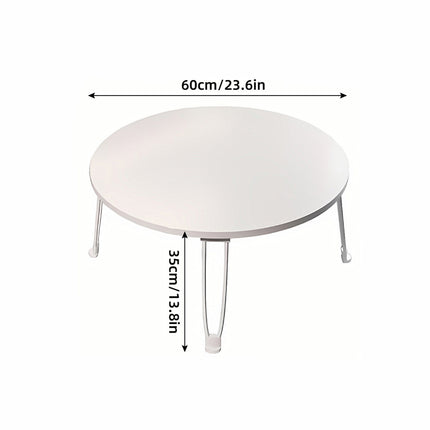 Foldable Small Coffee Table Round Bed Desk Balcony Bay Window Computer Table
