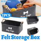 2pcs Felt Storage Baskets Desktop Organization Frames Home Office Organizer