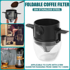 304 Stainless Steel Coffee Filter Reusable Cone Shaped Coffee Filter Durable