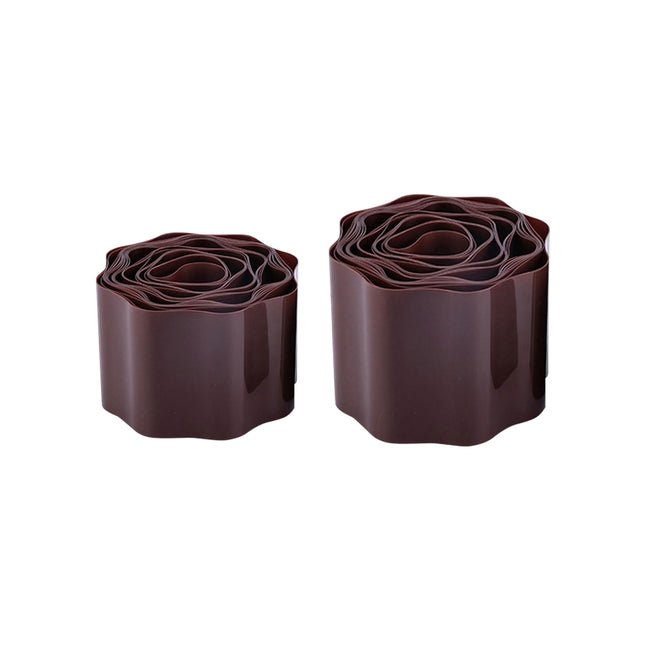 Brown Garden Landscape Edging Border Flexible Lawn Fence Roll Outdoor Decor