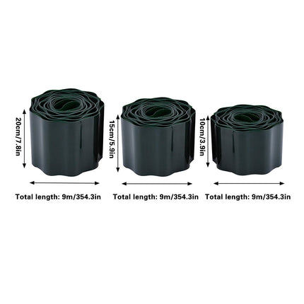 Green Garden Landscape Edging Border Flexible Lawn Fence Roll Outdoor Decor