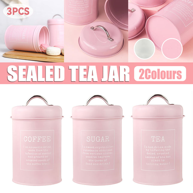 3 PCS Practical Airtight Jar for Milk Powder Coffee Tea Storage Moisture Proof