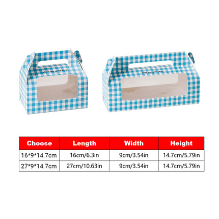 20PCS Handheld Dessert Packaging Boxes with Window for Cakes Cookies