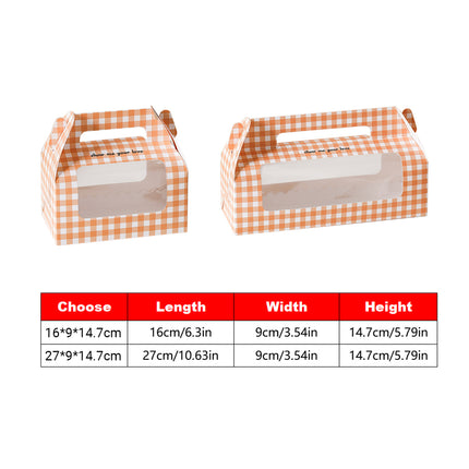 20PCS Handheld Dessert Packaging Boxes Windowed Anti Crush For Cakes Cookies
