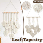 Hand Woven Cotton Cord Leaf Tapestry Bohemian Decorative Wall Hanging Home Art