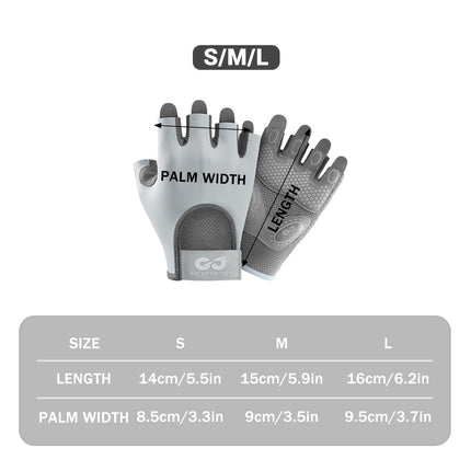 Non-Slip Wear-Resistant Breathable Fingerless Sports Gloves Cycling Gym Workout