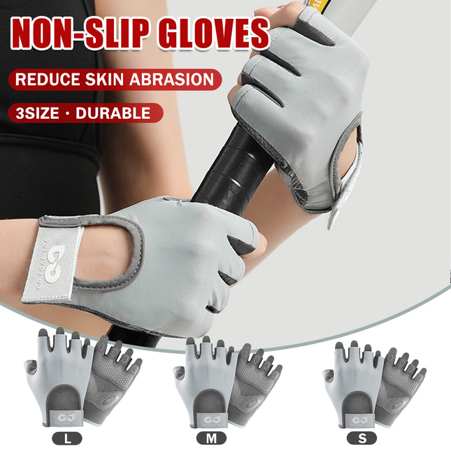 Non-Slip Wear-Resistant Breathable Fingerless Sports Gloves Cycling Gym Workout