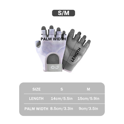 Fingerless Sports Gloves Non Slip Breathable Purple for Cycling