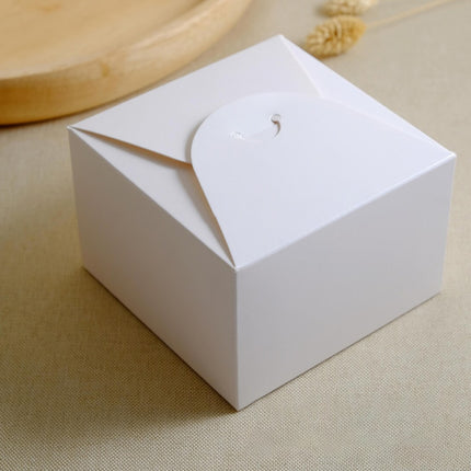 100PCS Kraft Paper Pastry Boxes Square Cake Boxes for Dessert and Bakery Packaging