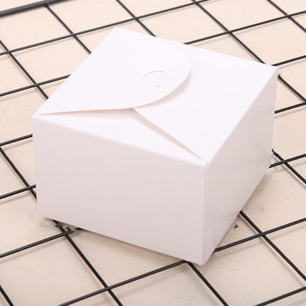 100PCS Kraft Paper Pastry Boxes Square Cake Boxes for Dessert and Bakery Packaging