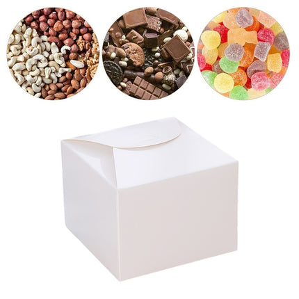 100PCS Kraft Paper Pastry Boxes Square Cake Boxes for Dessert and Bakery Packaging