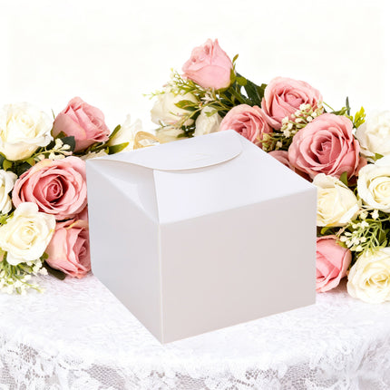 100PCS Kraft Paper Pastry Boxes Square Cake Boxes for Dessert and Bakery Packaging