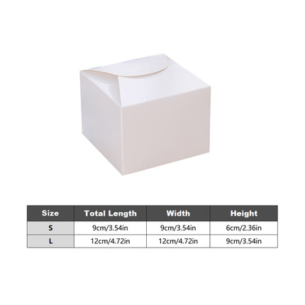 100PCS Kraft Paper Pastry Boxes Square Cake Boxes for Dessert and Bakery Packaging