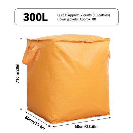 300L Large Capacity Clothes Quilt Storage Bag Waterproof for Home Closet Storage
