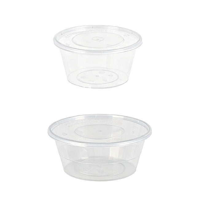 50PCS Food-Grade Disposable Round Takeout Container 450/800ml