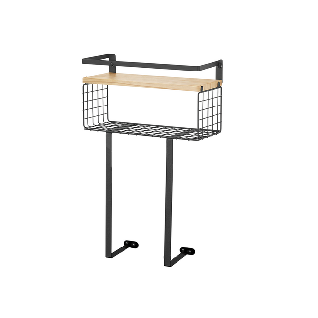 Wall Mounted Bathroom Towel Rack Storage Shelf Multifunctional Holder Organizer