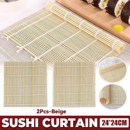 Bamboo Sushi Curtain Rolling Mat Non-Stick for Sushi Making Easy to Clean