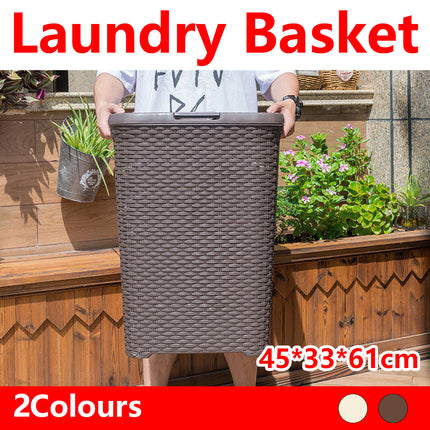 Plastic Laundry Basket Thickened Breathable Home Clothes Storage Basket Durable