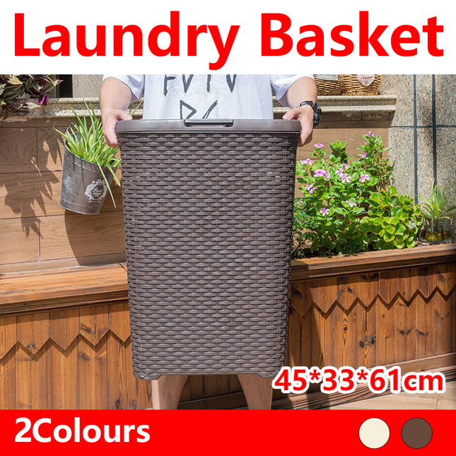 Plastic Laundry Basket Thickened Breathable Home Clothes Storage Basket Durable