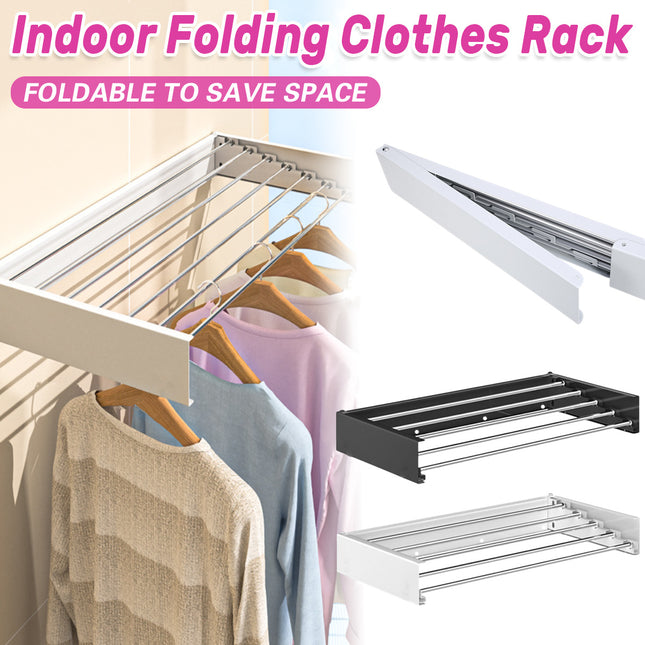 Foldable Wall Hanging Clothes Drying Rack Invisible Balcony Towel Laundry Rack
