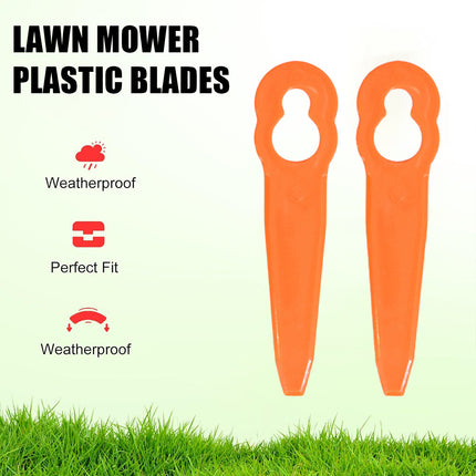 50PCS Lawn Mower Plastic Blades for Garden Grass Cutting Replacement Parts Use