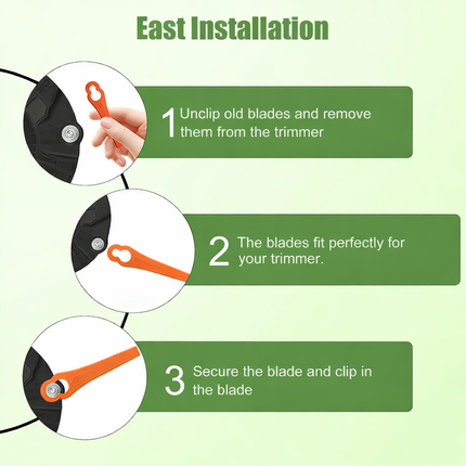 50PCS Lawn Mower Plastic Blades for Garden Grass Cutting Replacement Parts Use