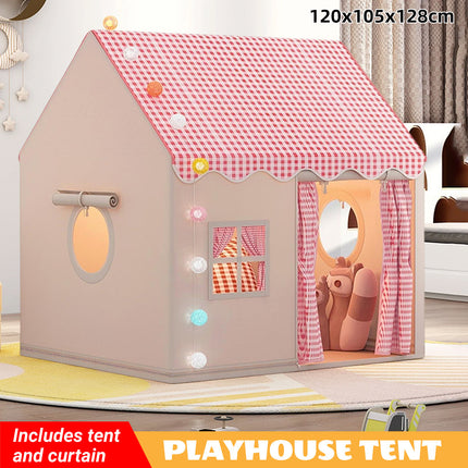 Children Indoor Play Tent Castle Tent Safe Washable Fabric Easy To Assemble