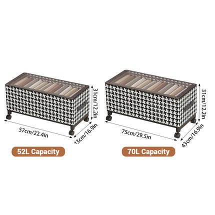 Under Bed Storage Box with Wheels Dustproof Large Capacity for Bedroom Storage