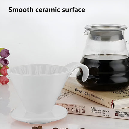 Ceramic Coffee Dripper for Pour Over Coffee Dripper Reusable Heat Resistant