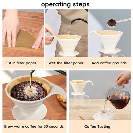 Ceramic Coffee Dripper for Pour Over Coffee Dripper Reusable Heat Resistant