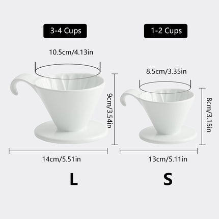 Ceramic Coffee Dripper for Pour Over Coffee Dripper Reusable Heat Resistant
