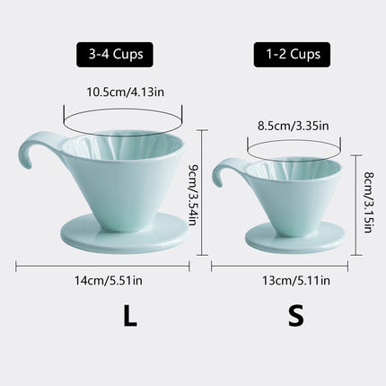 Ceramic Coffee Dripper for Pour Over Coffee Dripper Reusable Heat Resistant