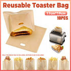 10 PCS Reusable Toaster Baking Bags Heat Resistant for Oven Microwave