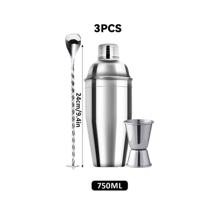 3PCS Stainless SteelCocktail Shaker Set for Bar Tool Kit for Home Bartender
