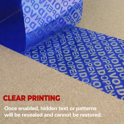 Blue VOID Tamper Evident Sealing Tape for Cartons Documents and Parcels