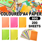 A4 80gsm Coloured Paper Multi Color Pack Printer Paper for Craft School Use