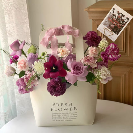 10PCS Handheld Kraft Paper Flower Bags for Bouquet Gift Wrapping