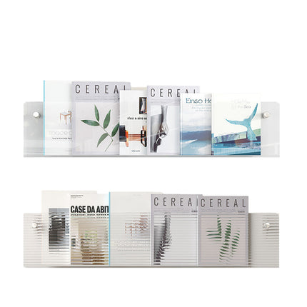 Wall-Mount Acrylic Storage Rack 2 Styles Storage Shelf Modern for Home Bathroom
