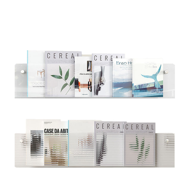 Wall-Mount Acrylic Storage Rack 2 Styles Storage Shelf Modern for Home Bathroom