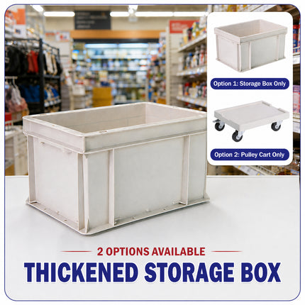 Heavy Duty Thickened PP Plastic Storage Box Durable Can Choose Base Pulley Use