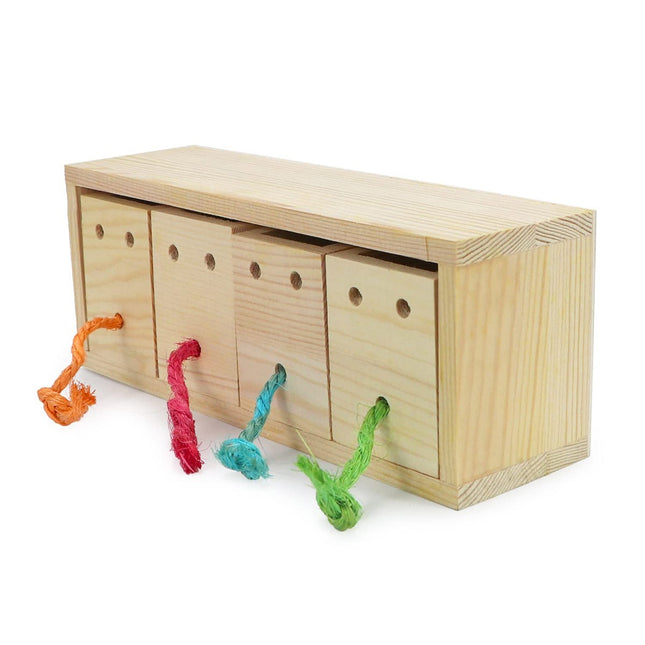Parrot Foraging Toy Puzzle Training Chewing Toy Pine Wood Sturdy Non Toxic
