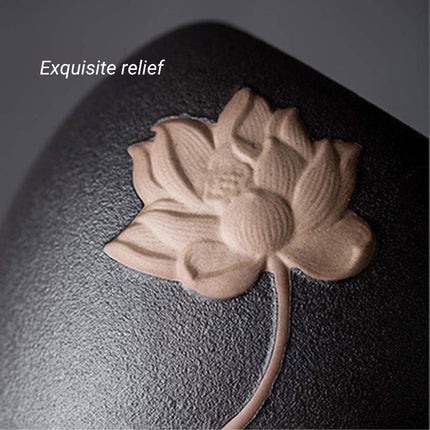 Ceramic Pet Memorial Urn for Ashes Lotus Design Keepsake Cat Dog Cremation