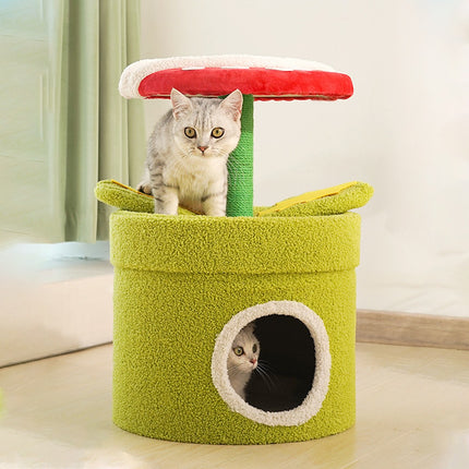 Cat Tree Cat Condo Scratching Post 3 in 1 Sturdy for Cats Rest Play Scratching