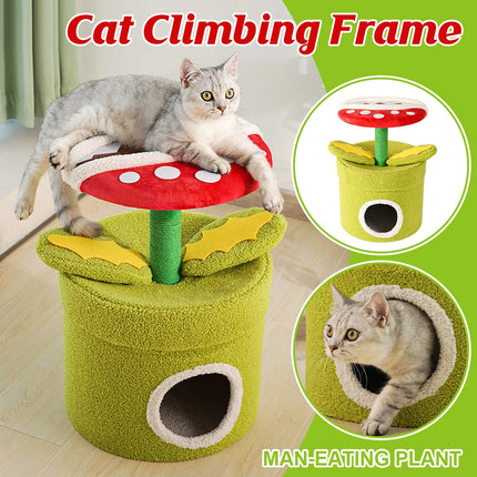 Cat Tree Cat Condo Scratching Post 3 in 1 Sturdy for Cats Rest Play Scratching