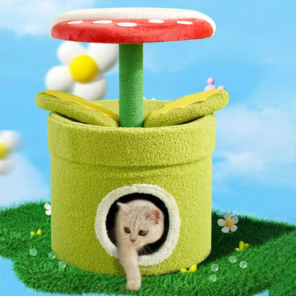 Cat Tree Cat Condo Scratching Post 3 in 1 Sturdy for Cats Rest Play Scratching